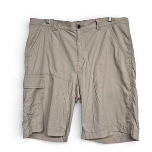 Columbia Mens Size 38W Cargo‎ Shorts Beige Omni Shade Sun Protection Outdoor